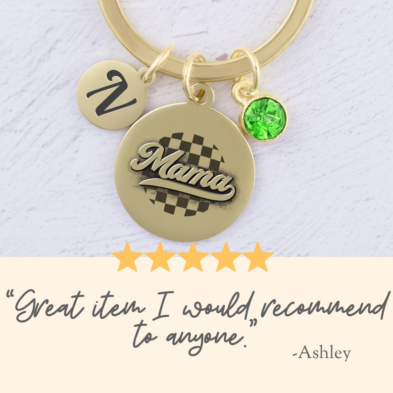 Key Rings For Mom Personalized Mama Keychain Gift for Mama Birthstone Keyring Mothers Day ...