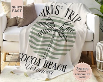Personalized Girls Trip Minky Blanket Gift for Girls Trip Blanket Girls Vacation Plush Blanket Besties Trip Minky Blanket Girls Trip Gift