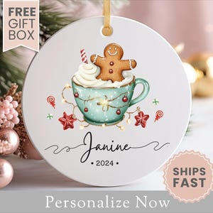 Personalized Gingerbread Ornament Gift For Gingerbread Lover Keepsake Christmas Gift Gingerbread Christmas Ornament Gingerbread Family Gift