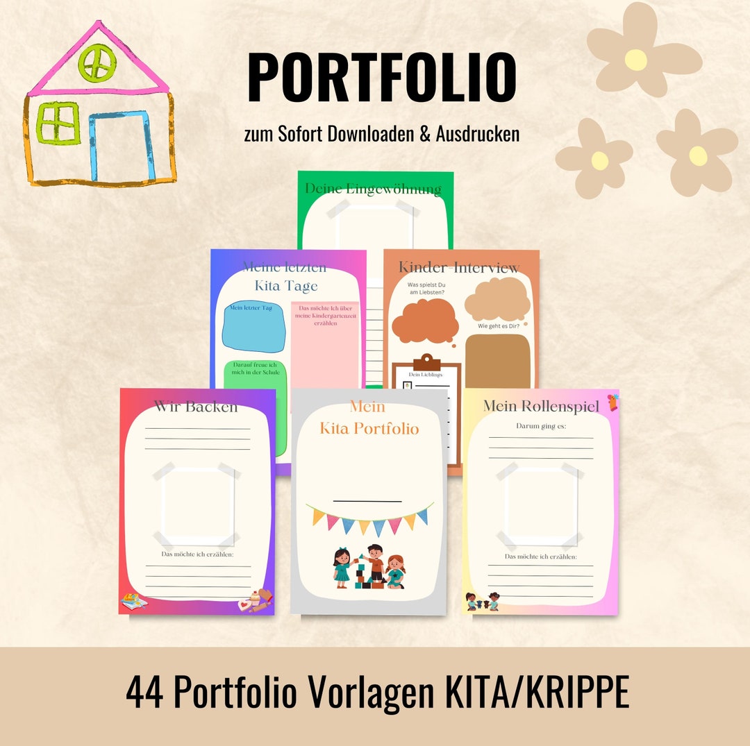 44 Portfolio Templates Kindergarten for Educators Portfolio - Etsy