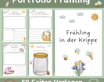 Spring Portfolio | Early Childhood Educator Templates | Nursery Portfolio Templates | Kindergarten Portfolio | Daycare Portfolio | Kindergarten Templates