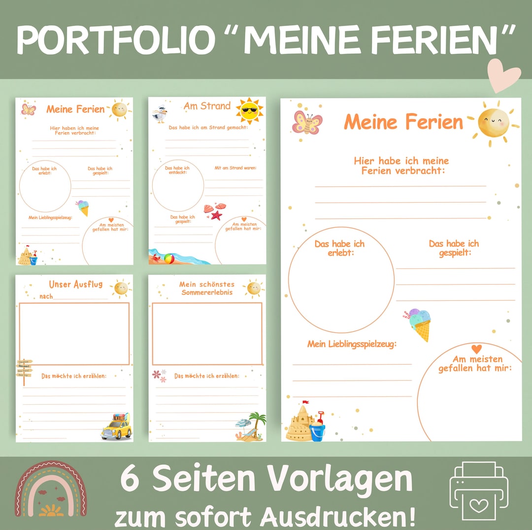 portfolio-vorlage-kindergarten-portfolio-meine-ferien-vorlage