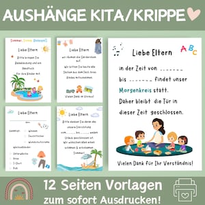 4 Portfolio Vorlagen | Geburtstagsvorlagen | Portfolio Geburtag Vorlage | Portfolio Kita | Portfolio Krippe | Vorlagen für Erzieher