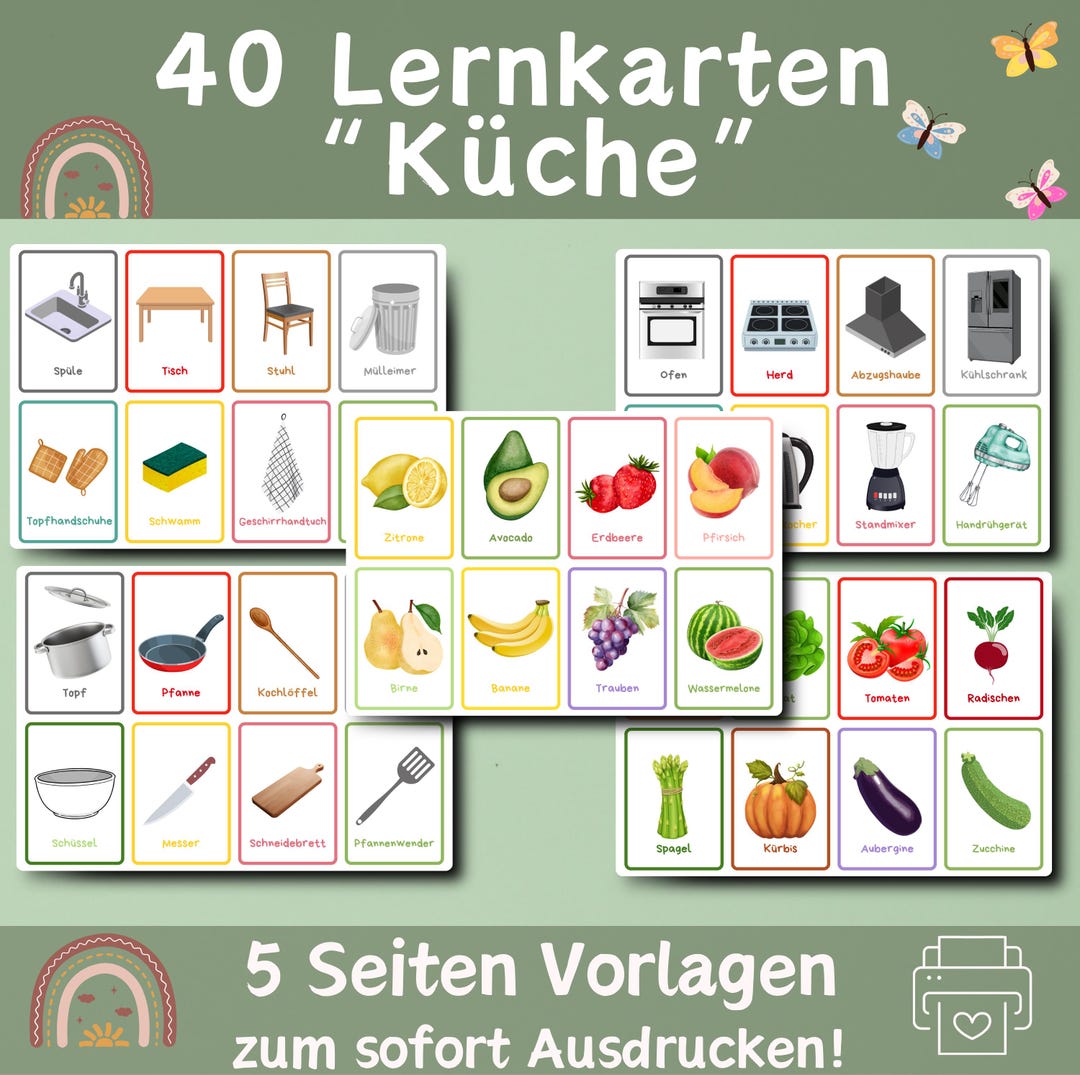 Lernkarten Kinder | Vorlagen für Erzieher | digitale Vorlage Erzieher