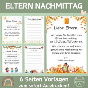 6 carteles de guardería | Tablón de anuncios del jardín de infancia | Plantillas de cartas para padres | Plantillas para educadores | Aviso de belén | Plantillas para jardín de infantes | Guardería Portfolio