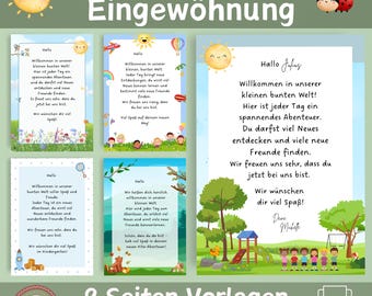 Self-Acclimatization Portfolio | Templates for Educators | Kindergarten Templates | Kindergarten Portfolio | 9 Welcome Letters for Settling In