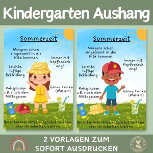 Daycare poster | Summer kindergarten poster | Daycare/nursery portfolio template | Educator template | Kindergarten poster | Kindergarten templates
