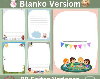 Kindergarten portfolio | Educator templates | Nursery portfolio templates | Kindergarten templates | Daycare portfolio | Portfolio templates | PDF