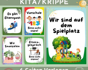 6 Daycare Notices | Nursery Notice | Teacher Template | Kindergarten Templates | Daycare Notice | Kindergarten Notice | Nursery/Daycare Information Board