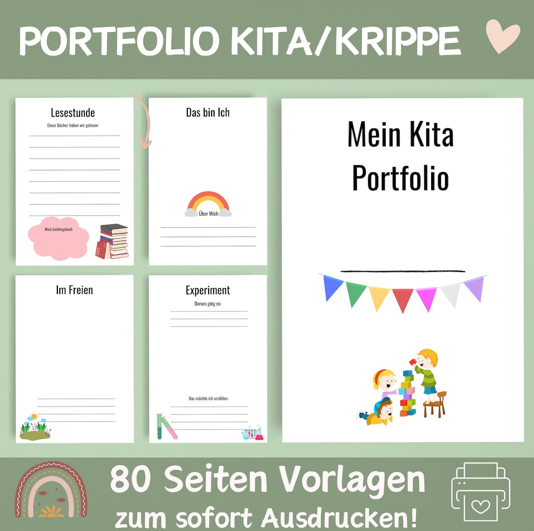  Portfolio Templates Templates for Educators Templates Portfolio Crèche Bildidee 