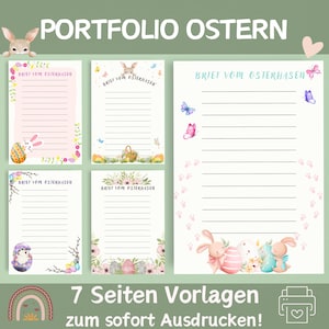 Portafolio Pascua| Plantillas Educador | Plantillas de portafolios Belén | Portafolio Jardín de Infantes | Portafolio Kita | Carta del Conejo de Pascua