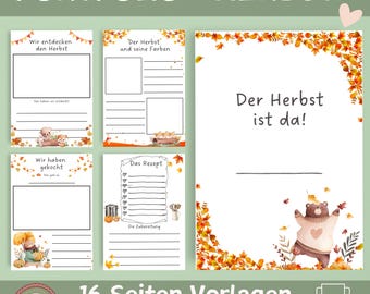 Autumn Portfolio | Kindergarten Autumn Portfolio | Nursery Autumn Portfolio Template | 16 Autumn Templates for Educators | 16 Autumn Portfolios