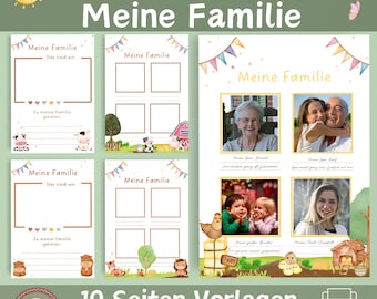 Portfolio Templates for Daycare | My Family Template | Kindergarten Templates | Nursery Portfolio | Template for Educators | Kindergarten Portfolio