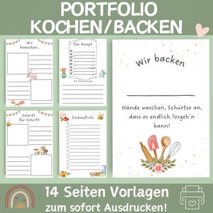 Kindergarten Portfolio | Baking/Cooking Portfolio | Nursery Portfolio | Templates for Educators | Portfolio Templates | Kindergarten Templates