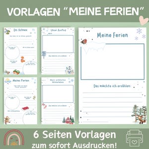 Portfolio template kindergarten | My holidays template daycare | Template educator holidays | Portfolio template | Portfolio crèche winter holidays