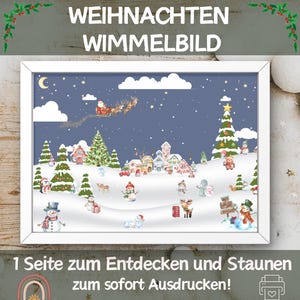 Weihnachten Wimmelbild | Weihnachten Vorlage | Erzieher Vorlage | Lernkarte Weihnachten | Lernkarte Kindergarten/Krippe | Lernposter Kita