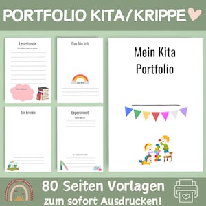4 Portfolio Vorlagen | Geburtstagsvorlagen | Portfolio Geburtag Vorlage | Portfolio Kita | Portfolio Krippe | Vorlagen für Erzieher
