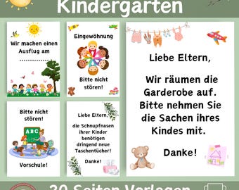 20 Daycare Posters | Kindergarten Posters | Daycare/Nursery Door Signs | Template for Educators | Daycare Posters | Nursery Posters | Portfolio Template