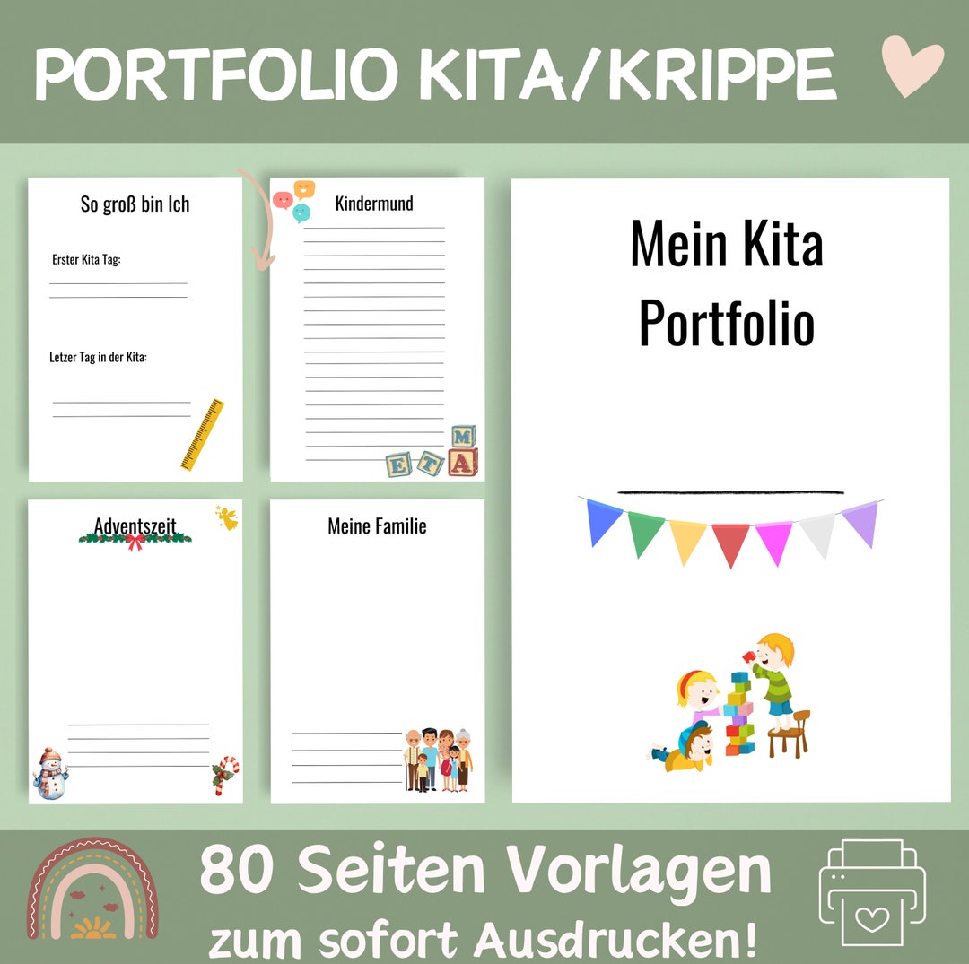 80 Portfolio Templates Daycare Portfolio/nursery Template for Educators Motiv 
