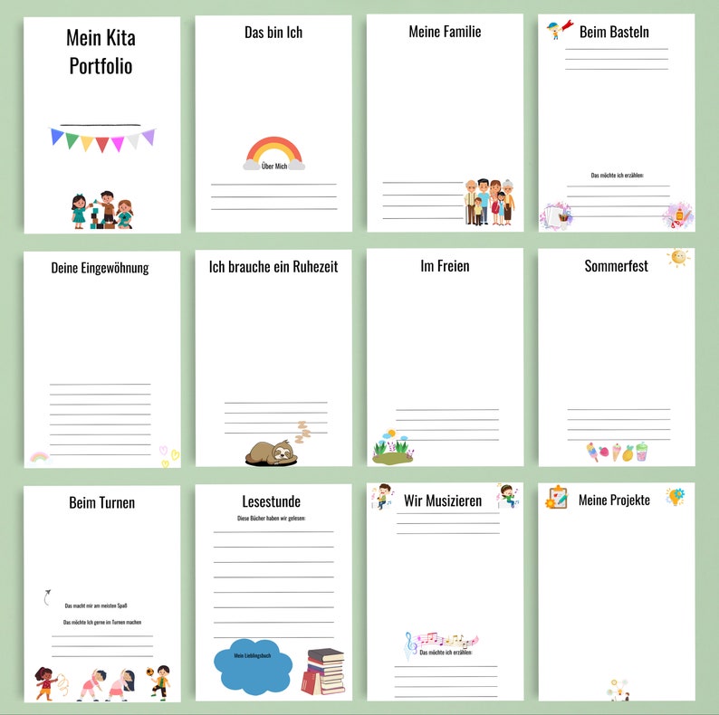 80 Portfolio Templates Daycare Portfolio/nursery Template for Educators 