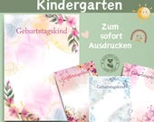 4 Portfolio Vorlagen | Geburtstagsvorlagen | Portfolio Geburtag Vorlage | Portfolio Kita | Portfolio Krippe | Vorlagen für Erzieher