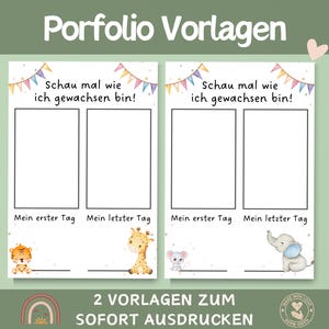 Portfolio Templates | Kindergarten Portfolio | Templates for Educators | Templates for Daycare Centers | Portfolio Templates for Nursery Schools | 2 Portfolio Templates
