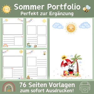 Summer Portfolio | Educator Templates | Nursery Portfolio Templates | Kindergarten Portfolio | Daycare Portfolio | Kindergarten Templates | PDF