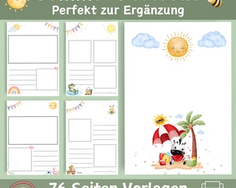 Summer Portfolio | Educator Templates | Portfolio Templates for Nursery | Kindergarten Portfolio | Daycare Portfolio | Kindergarten Templates | PDF