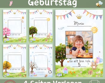 Birthday portfolio | Templates for educators | Portfolio templates | Kindergarten portfolio | Kindergarten templates | Kindergarten posters