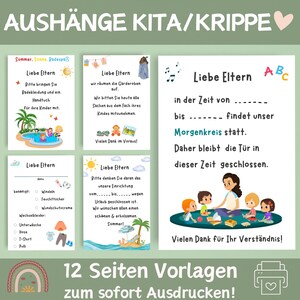 4 Geburtstagsvorlagen Kindergarten | Vorlagen für Erzieher |  Portfolio Vorlagen | Geburtstagsvorlagen Krippe/Kita | Geburtstag Vorlagen