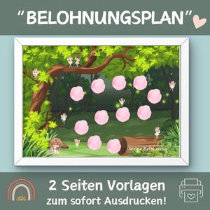 Belohnungstafel | Belohnungssystem Kinder | Belohnungsplan | Belohnungskarte Fee | Töpfchen Plan | Kindergarten Vorlagen | Erzieher Vorlagen