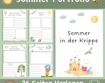 Summer Portfolio Templates | Early Childhood Educator Templates | Nursery Portfolio Templates | Kindergarten Portfolio | Daycare Portfolio | Kindergarten Templates
