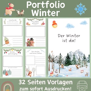 Winter Portfolio | Templates for Educators | Nursery Portfolio Templates | Kindergarten Portfolio | Daycare Portfolio | Kindergarten 32 Templates