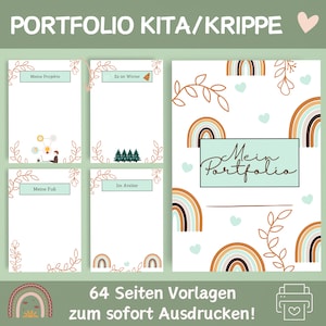 64 portfolio templates | Templates for educators | Portfolio templates for nurseries | Portfolio kindergarten | Portfolio daycare | Portfolio templates