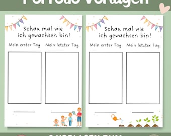 Portfolio Templates | Templates for Early Childhood Educators | Portfolio for Daycare Centers | Kindergarten Templates | Portfolio: Look How I've Grown | Portfolio for Nursery