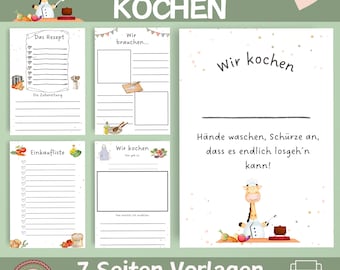 Portfolio Templates for Cooking | Portfolio for Kindergarten | Portfolio Template for Daycare | Educator Templates | Kindergarten Templates | Educator Portfolio