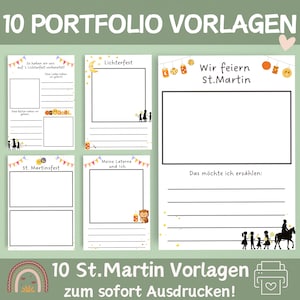 Portfolio templates for St. Martin&#39;s Day/Festival of Lights | St. Martin&#39;s Day templates for daycare centers and crèches | Festival of Lights for kindergartens | St. Martin&#39;s Day portfolio templates