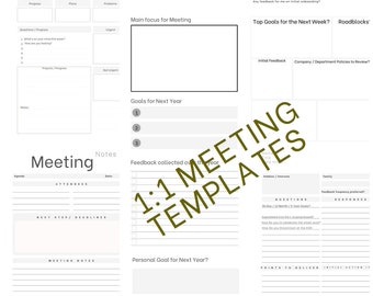 Minimalist REMARKABLE 2 Agenda MEETING Notebook Template - Digital Download In PDF Format