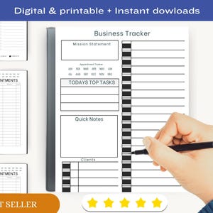 Small Business Digital Templates, ReMarkable 2 Template, Business ReMarkable Planner, Business To Do List, Digital Project Planner