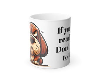Grumpy Dog Color Changing Coffee Mug - Heat Reactive Magic Mug - Funny Gift for Dog Lovers, 11oz