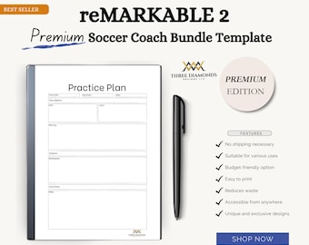 Printable Minimalist SOCCER Coach PITCH BUNDLE Template Gift For Coach In Pdf Format
