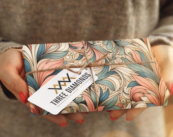 Papel de regalo con diseño floral en tonos pastel, papel de regalo con flores, papel de regalo elegante, diseño floral en tonos pastel, bonito papel de regalo, regalo para ella, regalo único