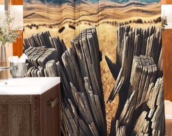 Country Style Shower Curtain - Rustic Western Bathroom Decor for Cozy Retreats, Farmhouse Bathroom