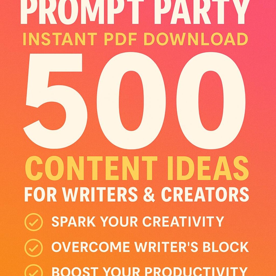 Prompt Party | 500 Content Writing Prompts for Blogs, Social Media, SEO ...