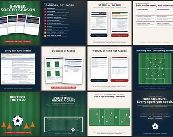 Soccer Coaching Plans, 8-Week Season Program, Position Guides (PDF)