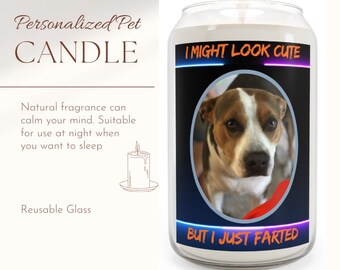 Personalized dog candle, personalized pet memorial candle, eco-friendly soy wax, best mom ever, funny pet 13.75oz