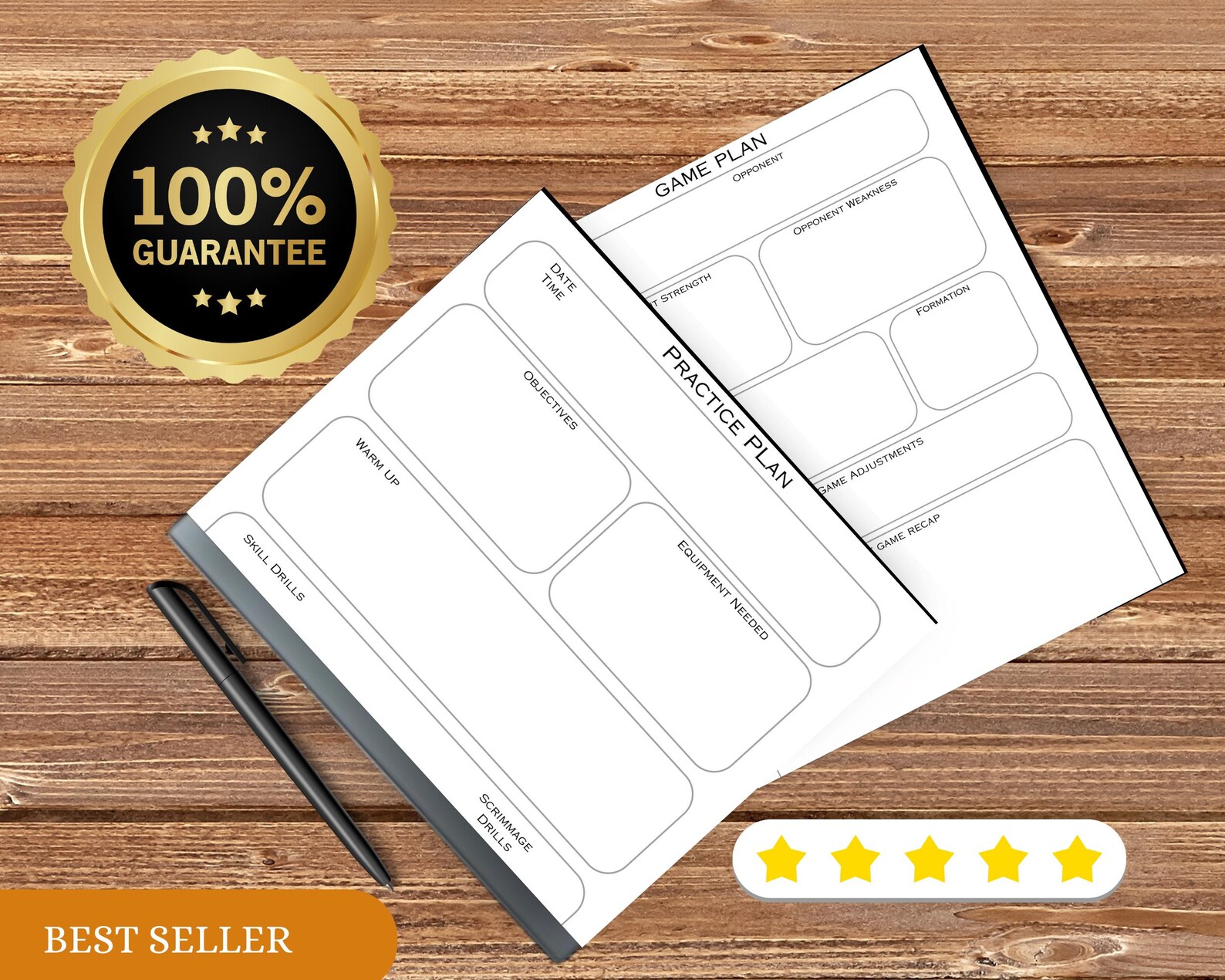 Soccer Coach Templates, Game Day Planner, Soccer Field Diagram ...