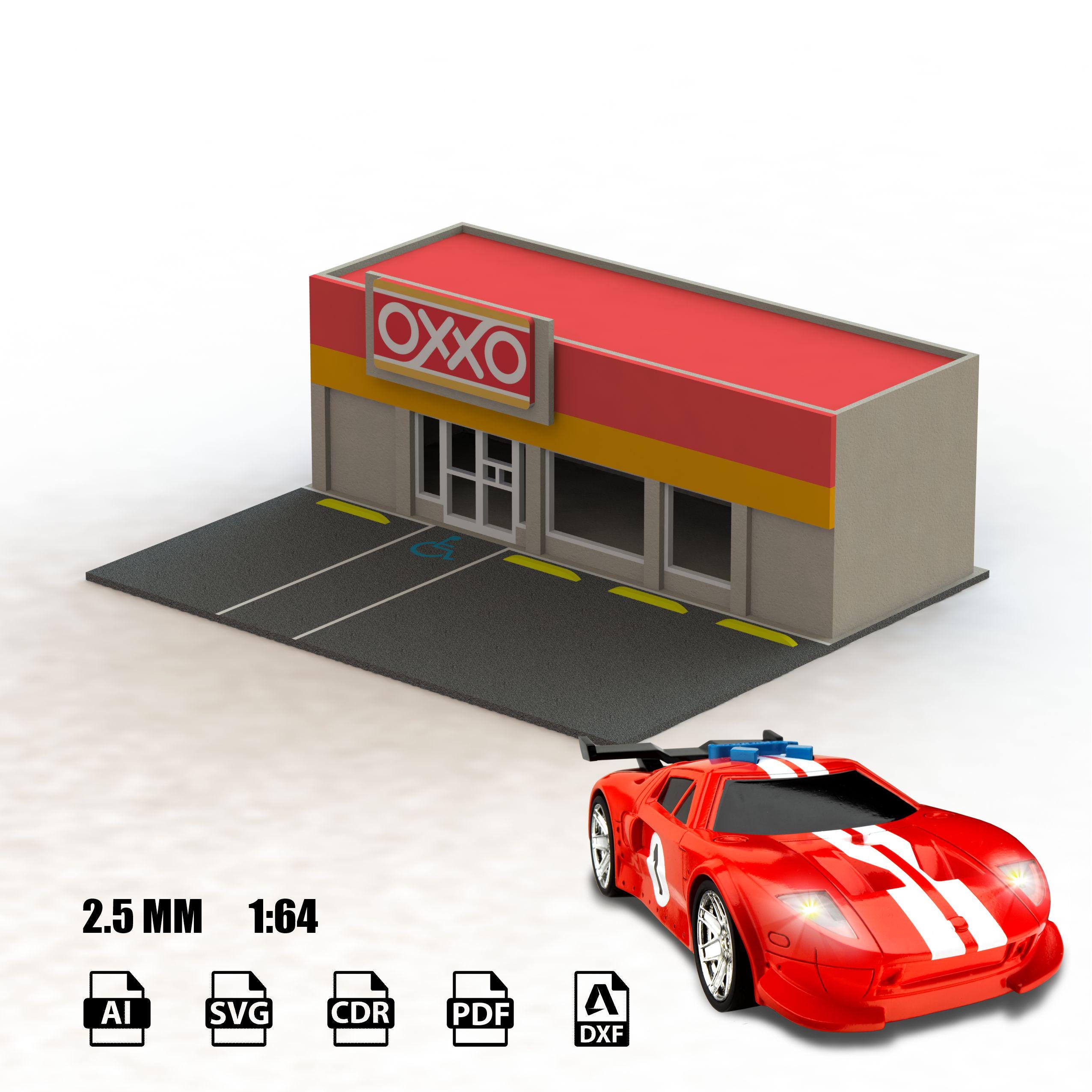 Digital Vector File Diorama Oxxo Hotwheels Model 1:64 2.5 MM - Etsy