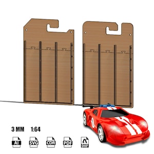 Cyfrowy plik do wyświetlania Hotwheels Matchbox 27 kart 1:64 SVG, DXF