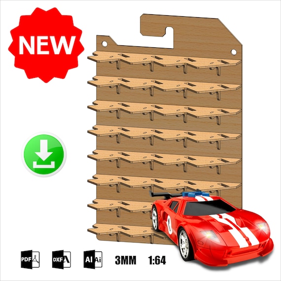 Digital File Display Exhibitor 32 Hotwheels MDF 3MM - Etsy